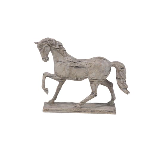 21&#x22; Beige Vintage Horse Sculpture